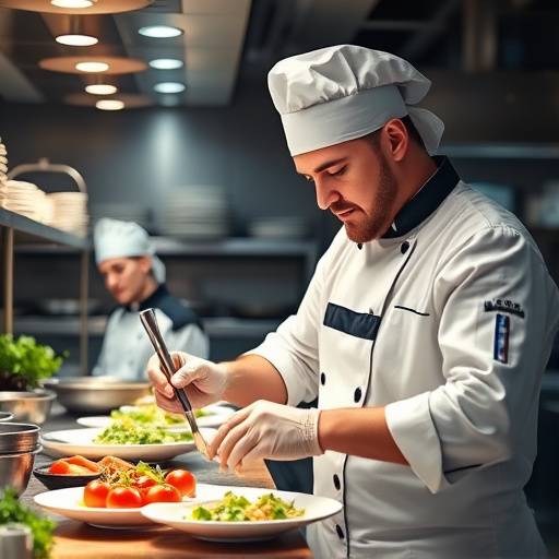 Chef preparing a dish